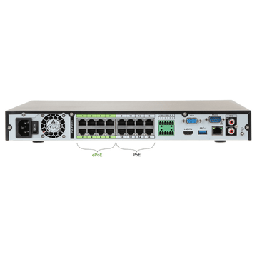 Grabador NVR Dahua® 16CH 16POE - NVR5216-16P-4KS2E